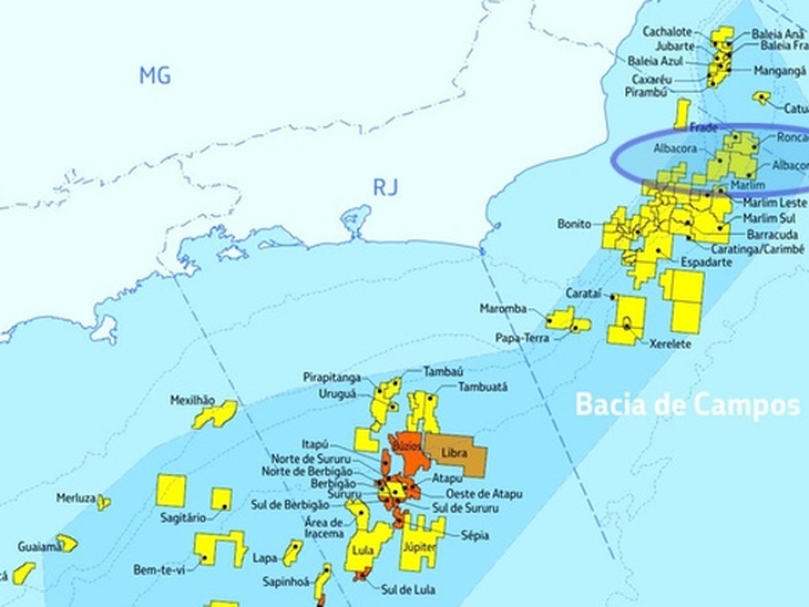 The Albacora and Albacora Leste fields in the Campos Basin are offered for sale by Petrobras