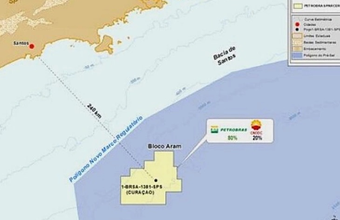 Well located in the Aram Block in the Santos Basin has exploration potential