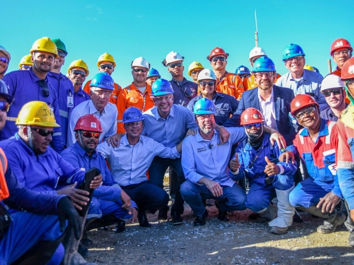 Governor Fábio Mitidieri and ministers visit the construction site connecting Eneva's LNG terminal to TAG's transportation network.