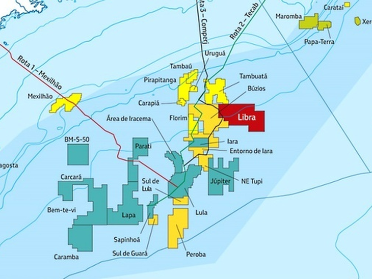 Southeast area of the Libra block, at BS is returned by Petrobras to ANP