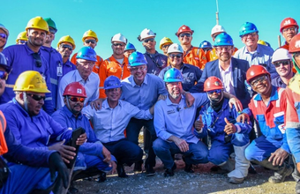 Governor Fábio Mitidieri and ministers visit the construction site connecting Eneva's LNG terminal to TAG's transportation network.