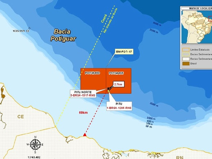 New well confirms deep water oil find in Potiguar Basin's Pitu area