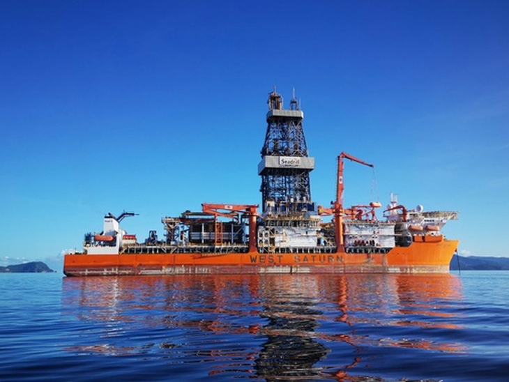 Seadrill's 'West Saturn' rig will drill the Bacalhau field in the Santos Basin