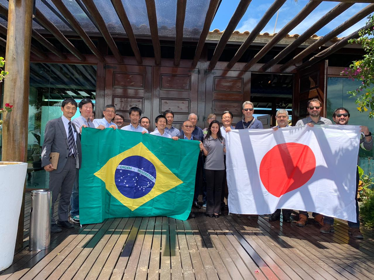 Members of the Japanese Chamber of Commerce and Industry of Brazil visit the Port of Açu