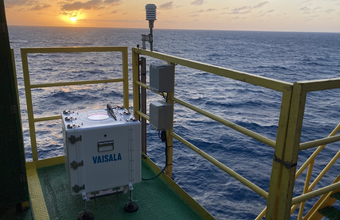 Wind measurement sensor deployed in Pescada field
