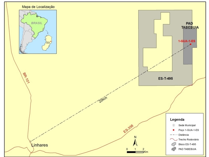 Onshore oil discovery on Espírito Santo Basin