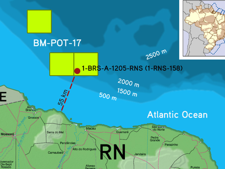 Petrobras discovers oil in deep waters in the Potiguar Basin 
