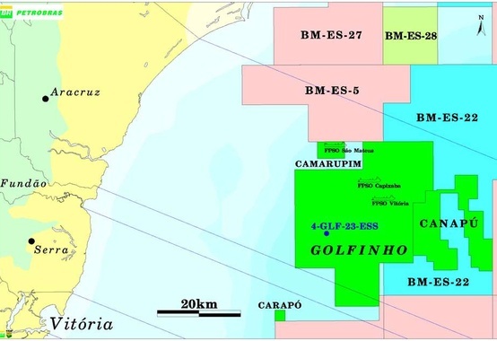 Polo Golfinho and Polo Camarupim, offshore Espírito Santo Basin, are put up for sale by Petrobras Polo Golfinho and Polo Camarupim, offshore Espírito Santo Basin, are put up for sale by Petrobras