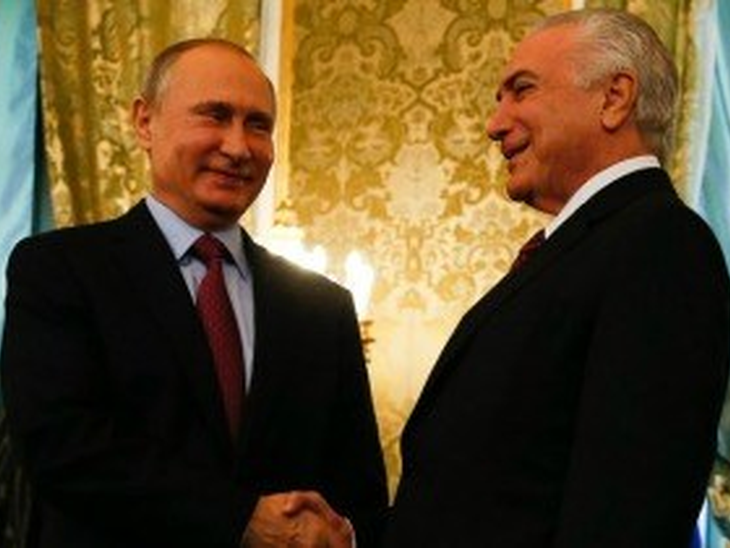 Temer and Putin discuss Brazil's economic progress