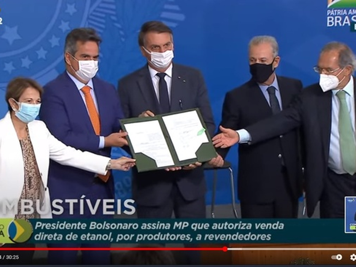 Government authorizes direct sale of hydrated ethanol and makes guardianship of the flag more flexible