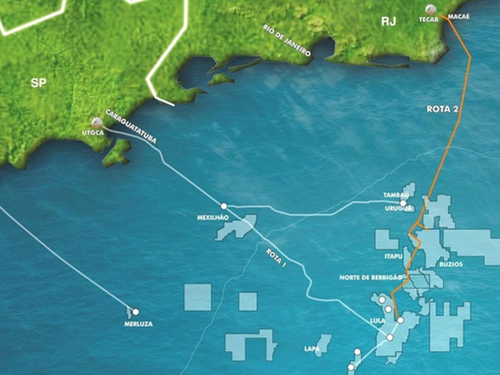 Gas pipeline Route 2 going from the pre-salt to Cabiúnas reached the mark 2 bi of m³ of NG