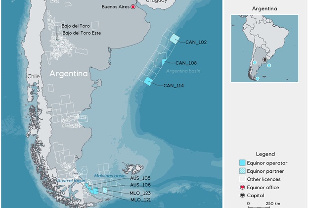 Equinor wins seven exploration blocks offshore Argentina Equinor wins seven exploration blocks offshore Argentina