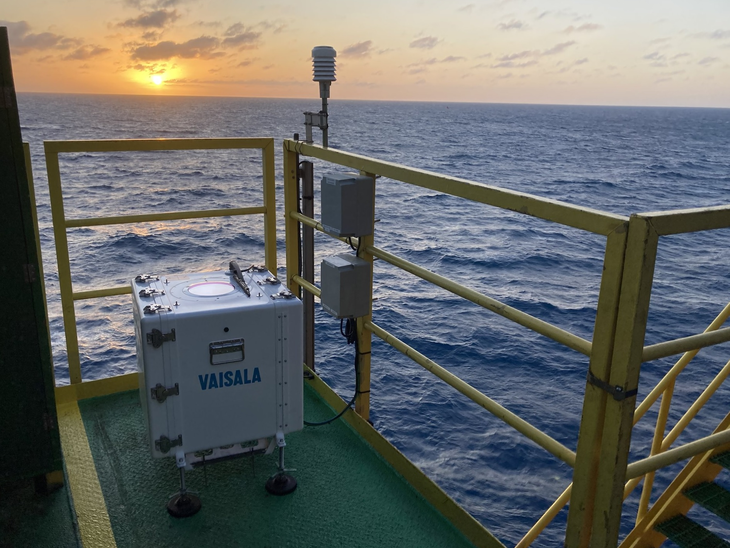 Wind measurement sensor deployed in Pescada field
