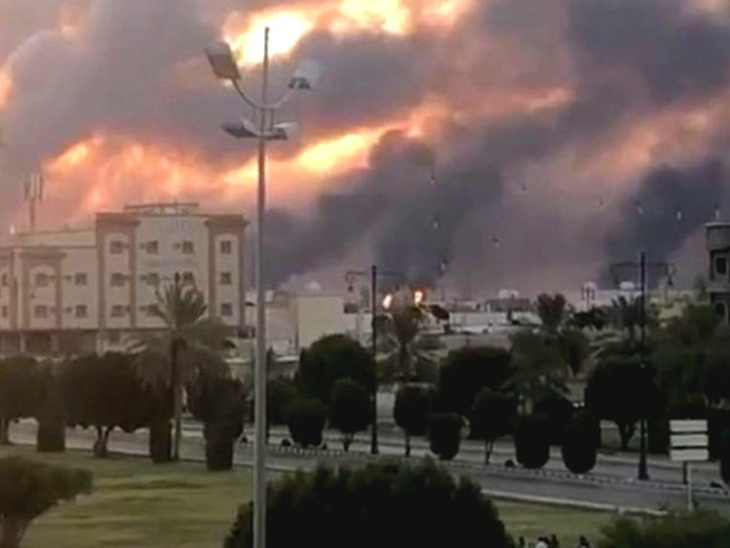 Following attacks on two oil facilities in Saudi Arabia oil prices suffer high